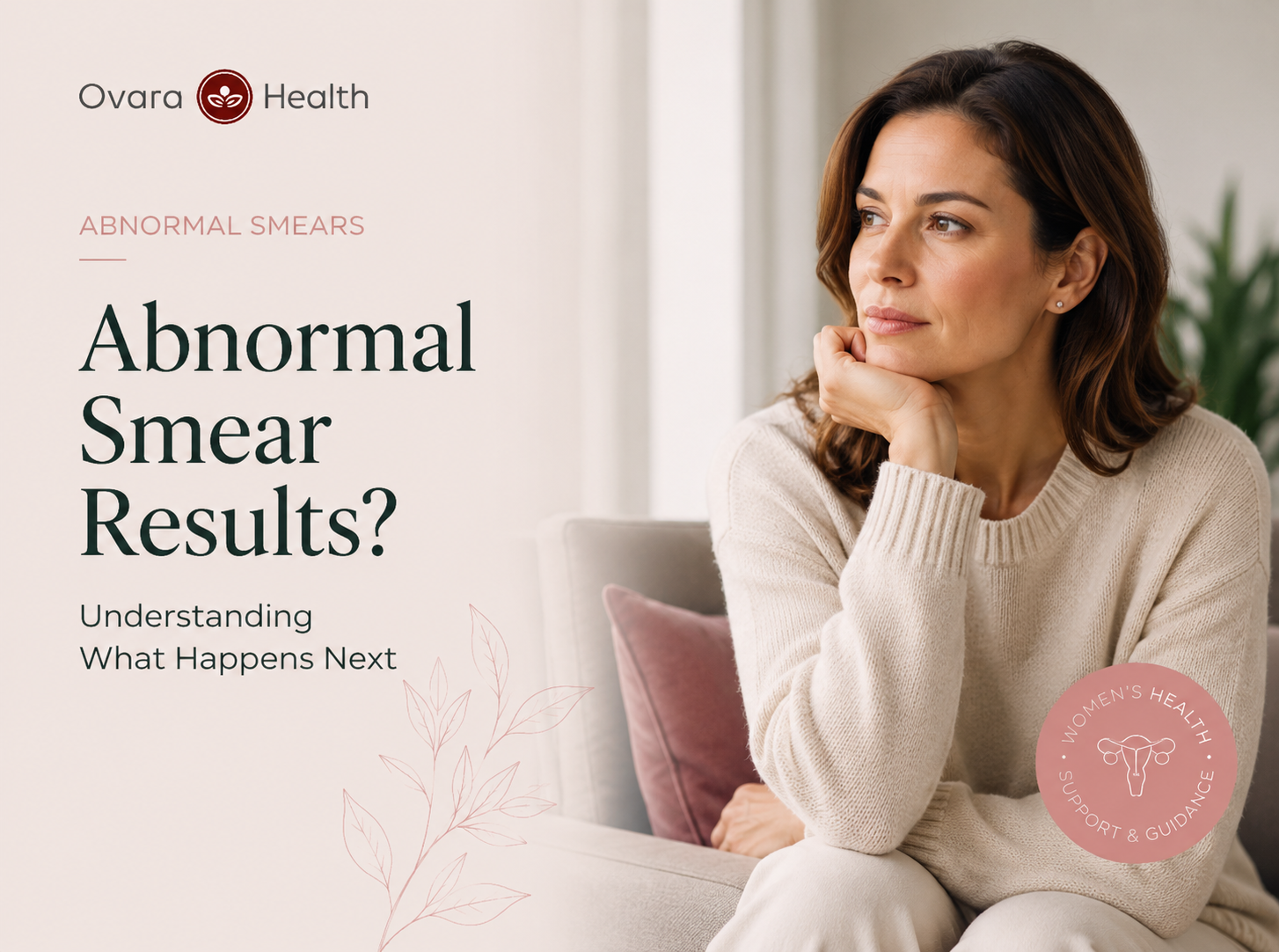 woman discussing abnormal smear test results with doctor at Ovara Health Chelsea